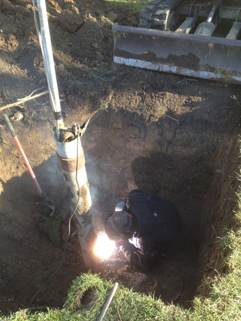 Deep water well repair service